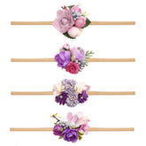 Cherrboll baby girl headband flower 01 — soft nylon floral accessory for newborns and daily wear.