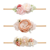 Cherrboll baby headbands flower set in vibrant colors for everyday outfits.