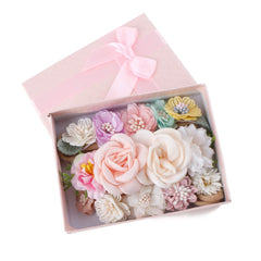 Cherrboll baby headbands flowers set 2 bright hues for cute photos