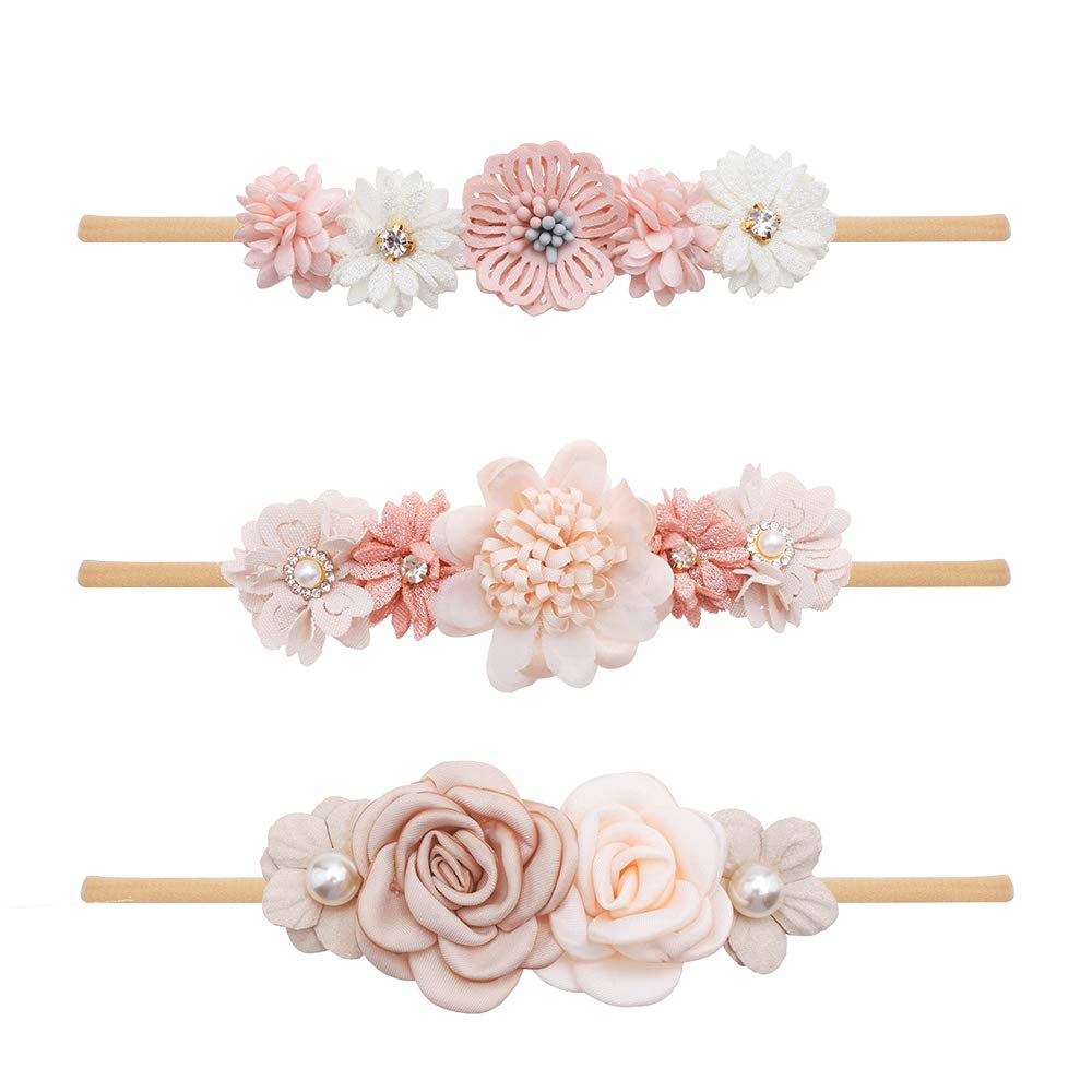 cherrboll baby headbands flowers set in vivid colors for everyday outfits and quick styling