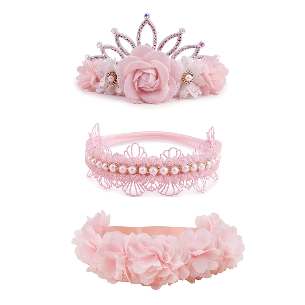 cherrboll baby headbands with flowers in soft nylon for sensitive skin