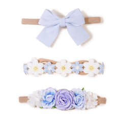 Cherrboll baby nylon headbands 3pc set for coordinated daily outfits