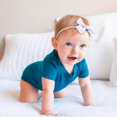 Cherrboll flower bows nylon headband enhances cute newborn styling