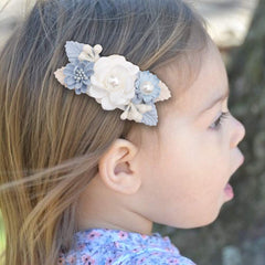 Cherrboll flower hair clip lavender petal offers a playful toddler look