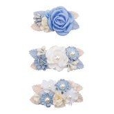 Cherrboll flower hair clip pink petal showcases soft newborn styling