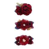Cherrboll flower hair clips pink rose close-up ideal for newborn photography