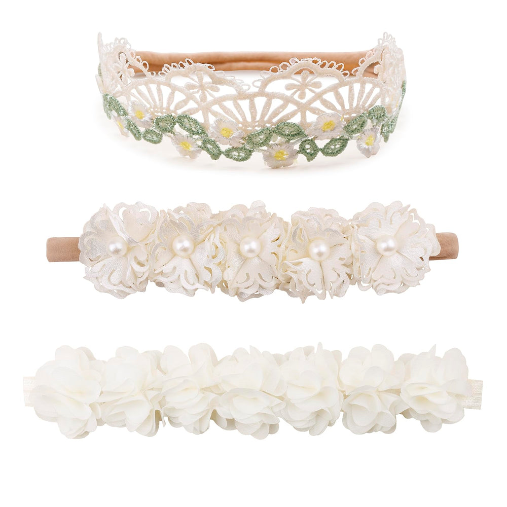 Cherrboll flower headbands packaging showing gift-ready set and color variety.