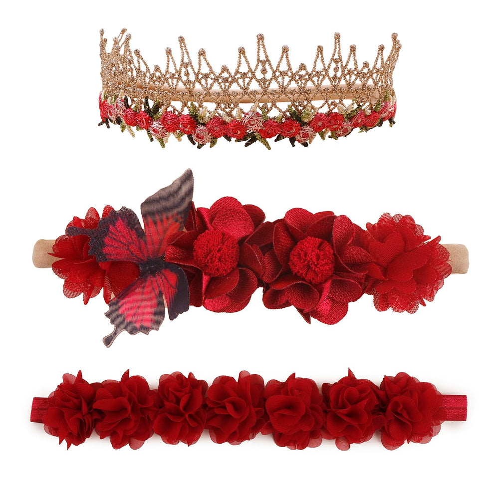 Cherrboll floral headbands soft-nylon close-up showing gentle fabric for newborns
