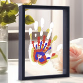Cherry Cheers family-handprint-kit front-frame displaying all family prints as a cherished keepsake.