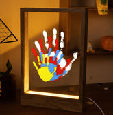 CHERRY CHEERS frame with LED light highlights a warm family keepsake display.