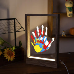 CHERRY CHEERS paint colors White Blue Yellow Red offer safe, vivid handprint options.