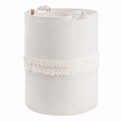 CherryNow baby-laundry-hamper white tall-basket keeps nursery organized.