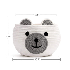 CherryNow animal-design bear basket perfect for nursery organization and playful decor