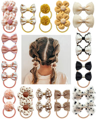Cherssy boutique baby hair bows with flowers gentle hold for delicate toddler hair