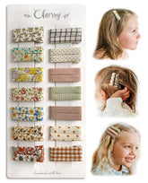 Cherssy floral hair clips 28pcs set with colorful patterns for versatile outfits.