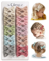 Cherssy hair bow clips 20pcs 2-inch flat clips provide gentle styling for delicate hair.
