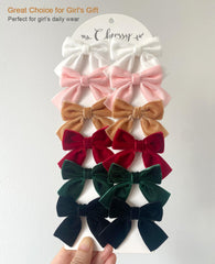 Cherssy velvet-bow-2-5-inches-size: sweet 2.5-inch bows for toddlers and girls.