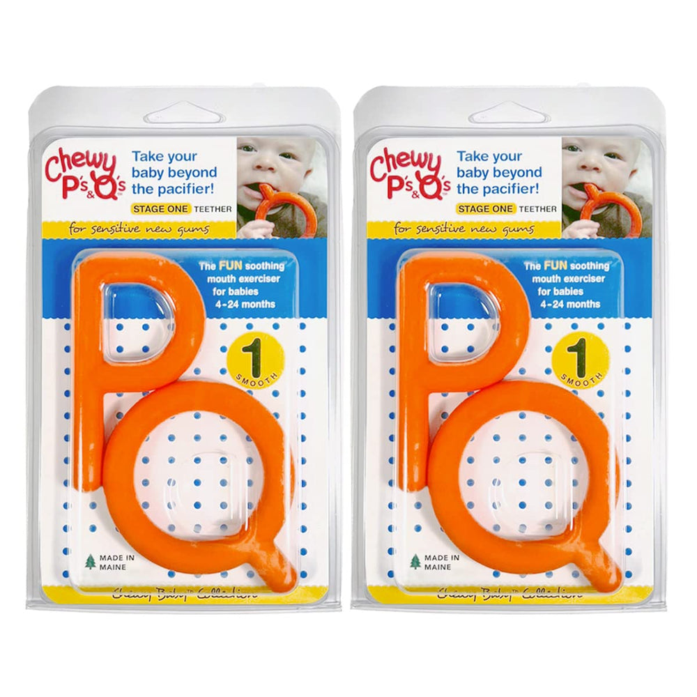 Chewy Tubes P's and Q's pack two solid exercisers for safe biting and sensory chewing.