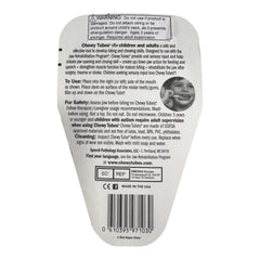 Chewy Tubes Red Super Chew handle closeup highlights closed-loop grip for small fingers.