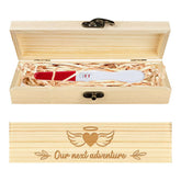 CHGCRAFT Love Wings wooden keepsake box lid with engraving for cherished mementos