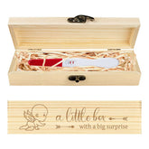 CHGCRAFT pregnancy keepsake box with angel wings wrap engraving, ideal for preserving a precious moment.