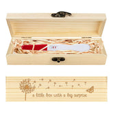 CHGCRAFT pregnancy keepsake box with butterfly-dandelion engraving for future memories.