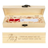 CHGCRAFT pregnancy test keepsake box with engraved father holding child for lasting memory.
