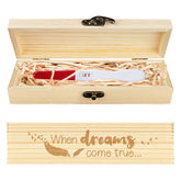 CHGCRAFT pregnancy test keepsake box feather engraving for precious memories