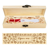 CHGCRAFT pregnancy test keepsake box with engraved flowers for a tasteful announcement gift.