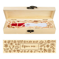 CHGCRAFT pregnancy test keepsake box with engraved flowers for a tasteful announcement gift.