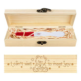 CHGCRAFT pregnancy test keepsake box with teddy engraving preserves memories.