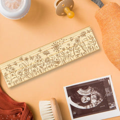 CHGCRAFT wooden pregnancy gift box sized 8x2x1.2 inches
