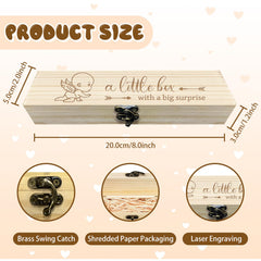 CHGCRAFT wooden pregnancy box closeup engraving highlights craftsmanship and thoughtful design.