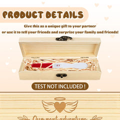 CHGCRAFT Wooden pregnancy test keepsake box with lock for secure, easy access