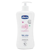 Chicco Baby Moment Body Lotion 500ml bottle shown for daily hydration