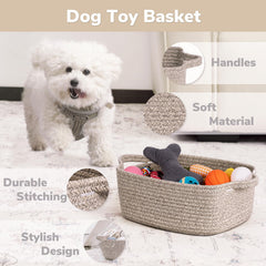 CHICVITA nursery toy organizer basket brown ideal for toy storage and nursery decor.