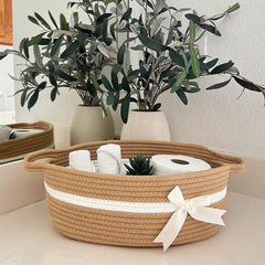 CHICVITA nursery toy storage basket sorts small toys on shelves.