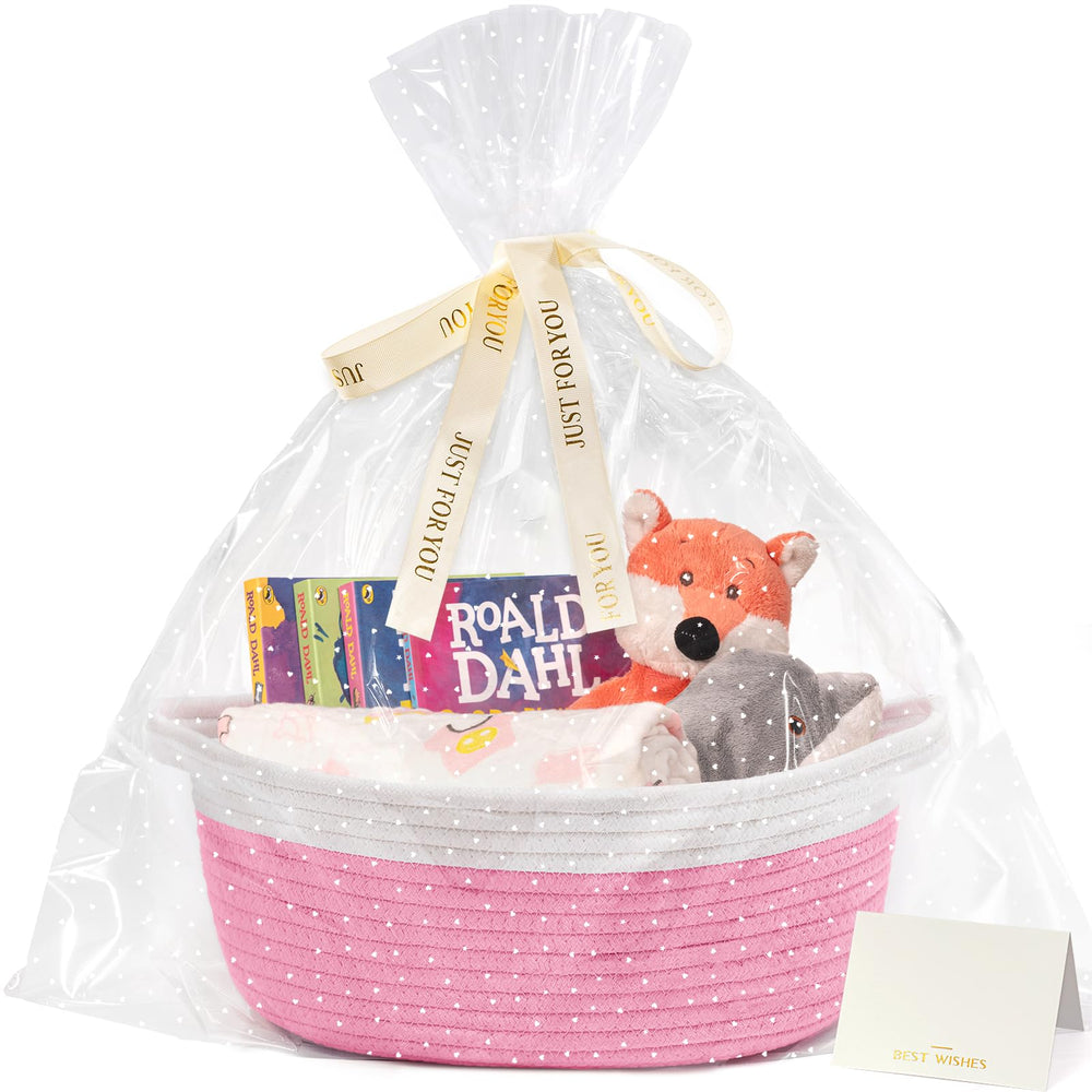 CHICVITA pink basket empty shows compact storage ready for use