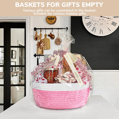 CHICVITA pink basket gift set demonstrates ready-to-gift packaging for celebrations