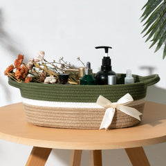 CHICVITA small storage basket with two handles for portable organization