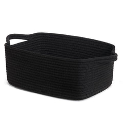 CHICVITA storage basket in nursery keeps toys organized with soft cotton rope.