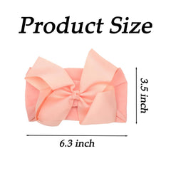 Chiduerm headband nylon blush with large bow for daily outfits