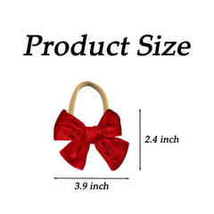Chiduerm Christmas baby bows green on a headband for holiday looks and outfits