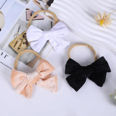 Chiduerm soft nylon elastic headband closeup, durable and stretchable for newborns.