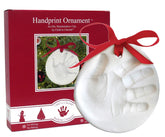 Child to Cherish baby handprint ornament kit closeup, showcasing safe air-dry clay for keepsake memories.