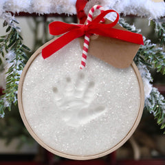 Finished Claydough ornament on Christmas tree by Child to Cherish
