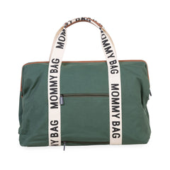 Childhome Signature Mommy Bag green open doctor bag shows wide access.