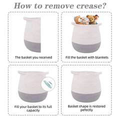 Childishness Ndup large cotton rope basket handle detail emphasizes durability for daily use