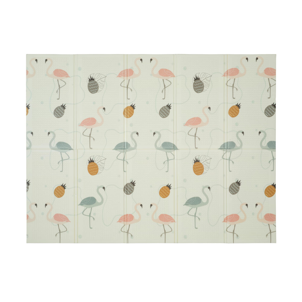 Childlike Behavior baby play mat flamingo design folds for travel-friendly playtime