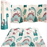 CHILDLIKE BEHAVIOR Baby Play Mat folded for travel, showcasing its portable foldable design.